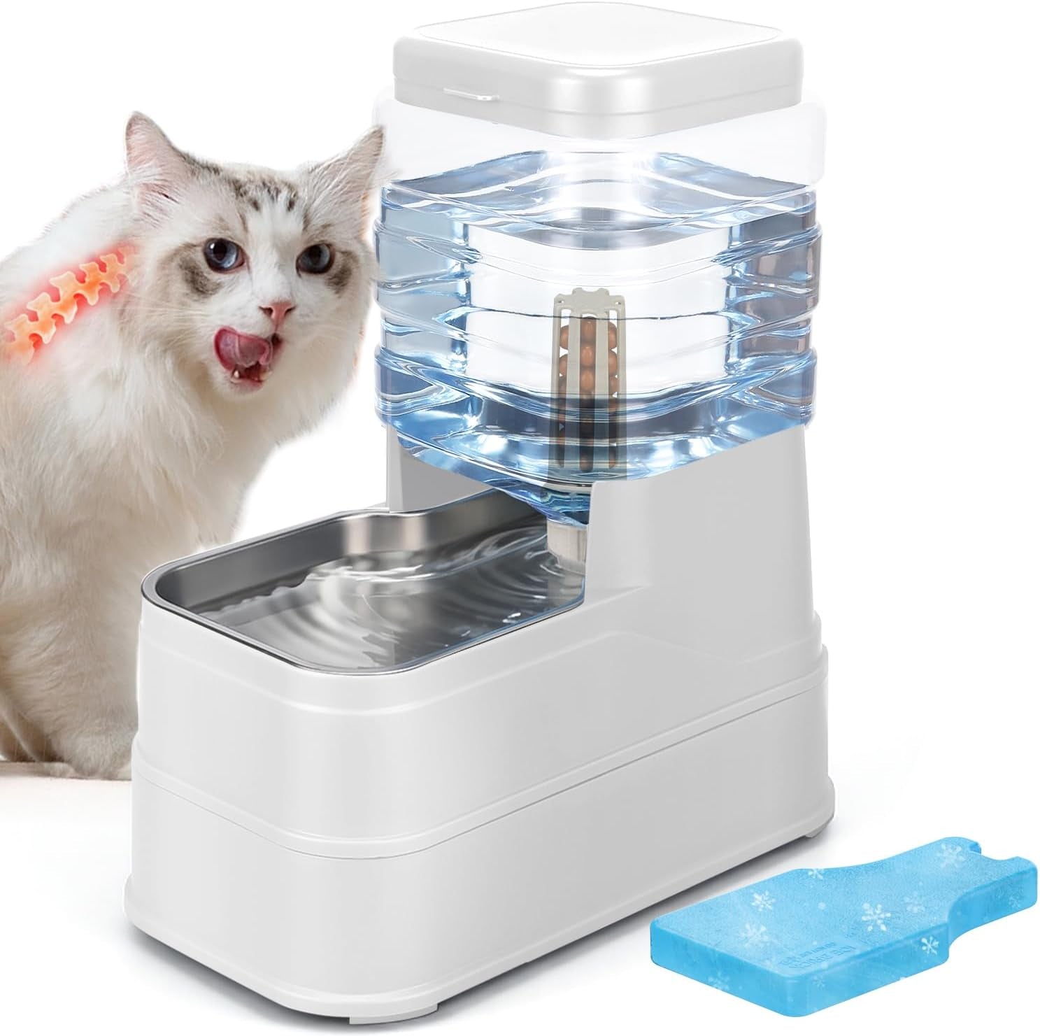 2-2-gallon-pet-automatic-dog-water-dispenser-cat-gravity-waterer-feeder-with-stainless-steel-bowl-8l-large-capacity-puppy-feeding-raised-bowls-with-filter-ice-pack