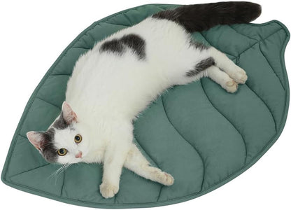 Letalong 31 X 25 Inch Leaf Shaped Cotton Cat Bed Pad, Warming Cat Mat, Pet Warming Pad for Cats, Warmer Mat for Feral and Indoor Cats, 2025 Enlarged and Thickened Leaf Beds9