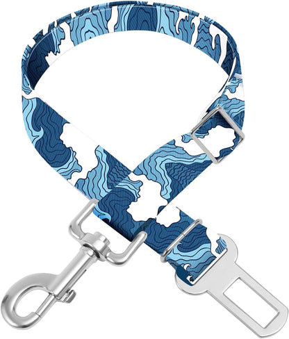 Adjustable Pet Cat and Dog Car Seat Belt，The Lanyard Is Flexible and Adjustable from 20 to 33 Inches (Floral)19