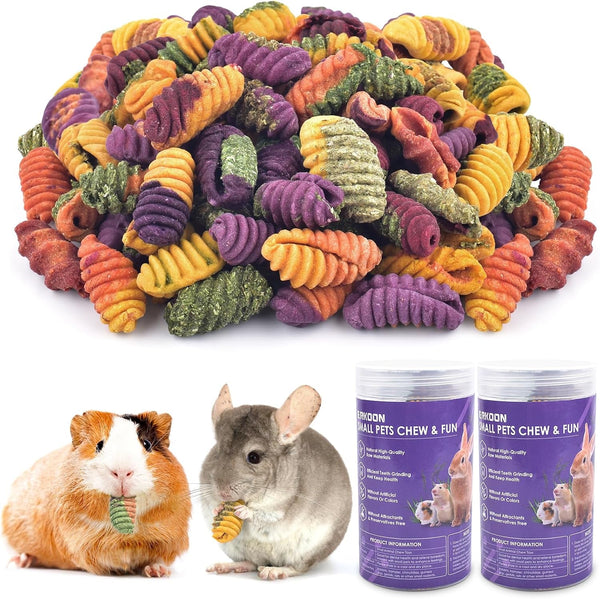 ERKOON Chinchilla Treats, Chew Toys for Teeth for Rabbit Guinea Pig Gerbil Rat Dwarf Hamster(Small Size)9