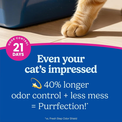 Fresh Step Advanced Clean Paws Multi Cat Clumping Litter with Febreze Freshness, Low Tracking, 18.5 Lb. Box, Pack of 23