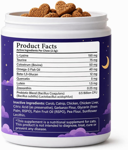 Primalcat Immune & Eye Health Support Cat Chews (60 Chews)2