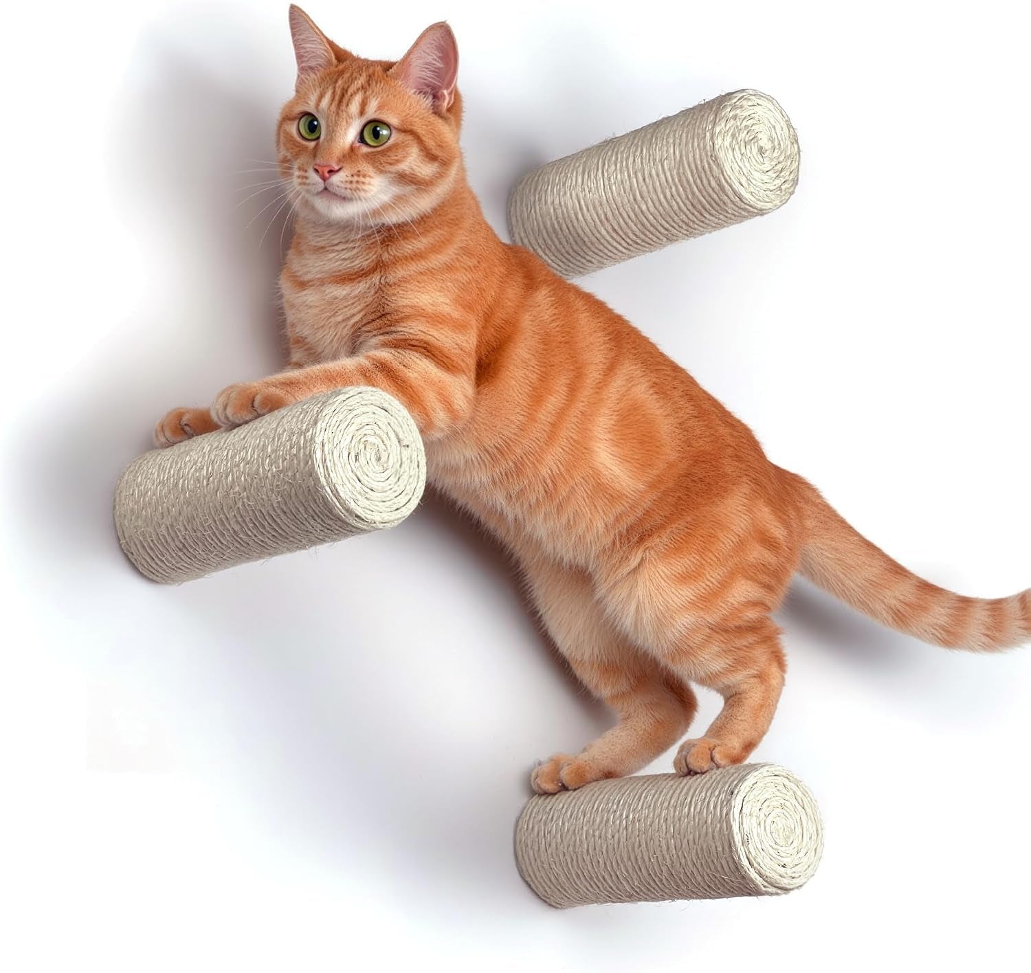 xympo-wall-mounted-cat-climbing-steps-floating-sisal-scratching-posts-8-inch-3-pack-easy-drywall-install