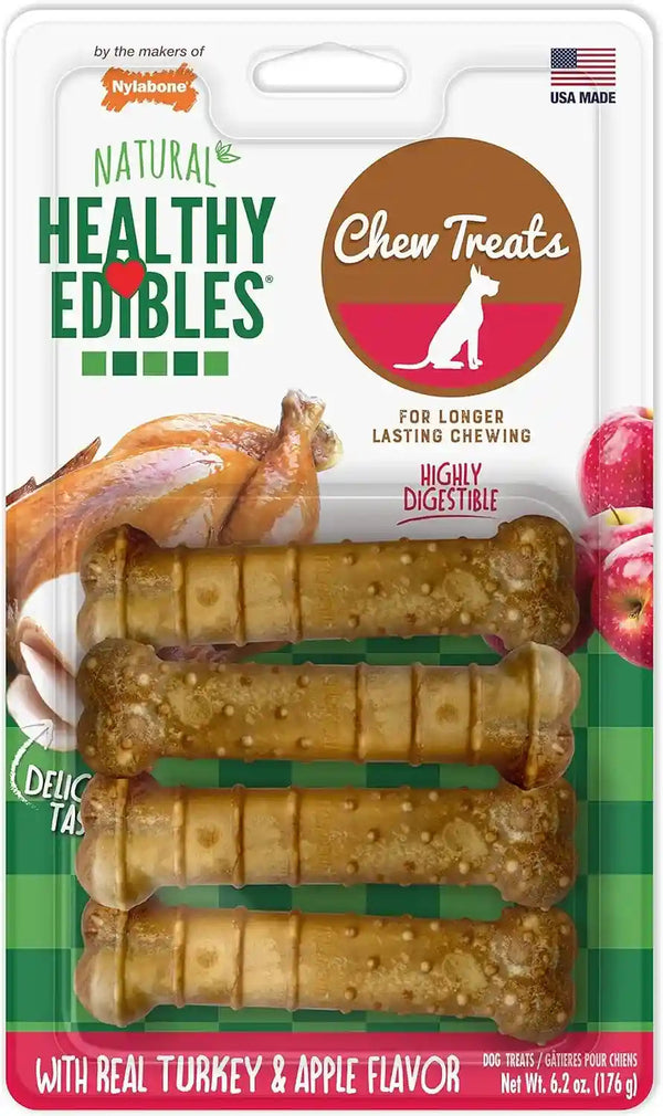 Nylabone Healthy Edibles Dog Treats Variety Pack, Small, 3 Count | Roast Beef, Chicken, & Bacon Flavor, Natural Dog Treats, USA Made, Highly Digestible, Dog Bones for Small Dogs up to 25 Lbs20