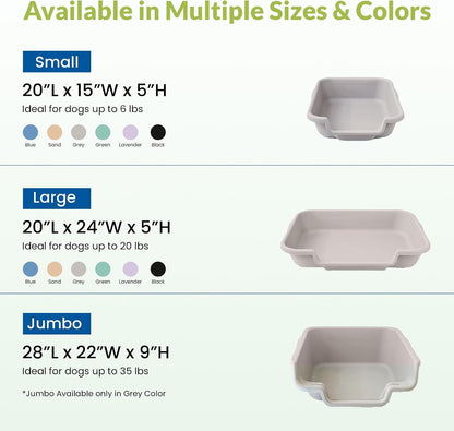 Small Gray Litter Box, Durable & Pet Safe, Open Top Entry, Comfortable for Dogs up to 6 Lbs7