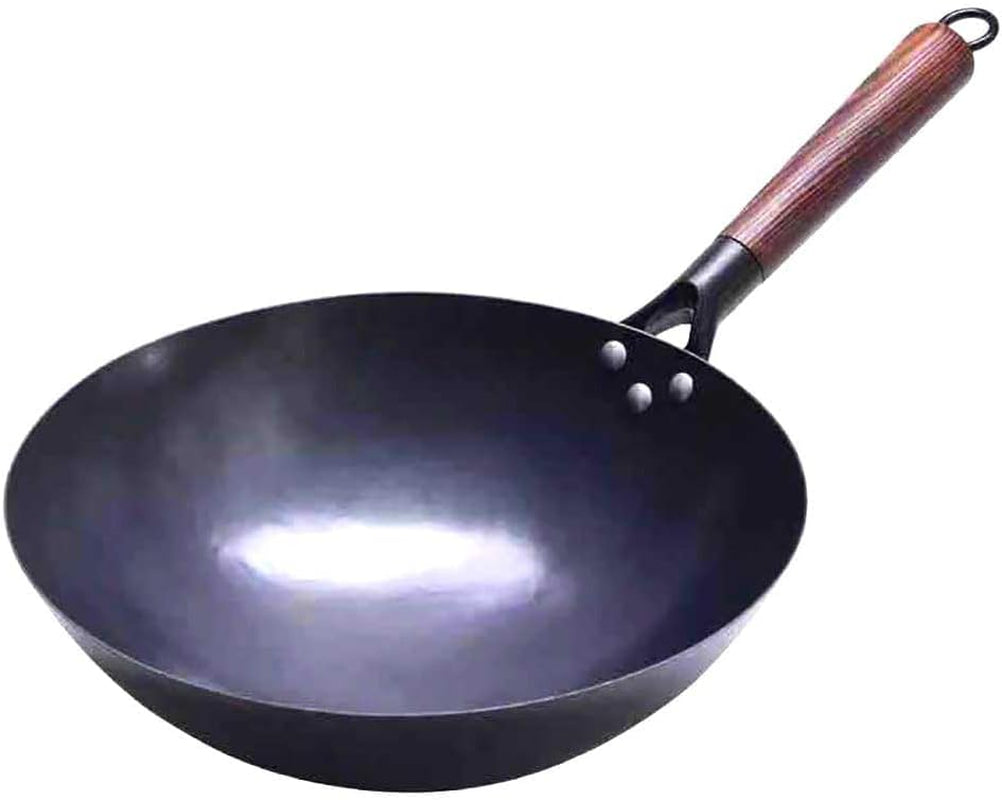 chinese-100-hand-hammered-iron-woks-stir-fry-pans-non-stick-no-coating-less-oil-black-pre-seasoned-chrome-black-14-2-inch