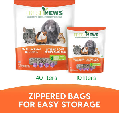 Fresh News Recycled Paper Bedding, Small Animal Bedding, 40 Liters, Packaging May Vary7