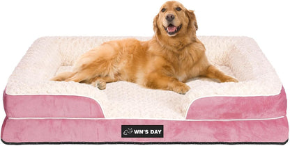 Orthopedic Dog Bed for Large Medium Sized, Washable Memory Foam Large Dog Bed, Medium Pet Sofa with Removable Cover, Washable Waterproof Pet Couch Beds(Grey, L)23