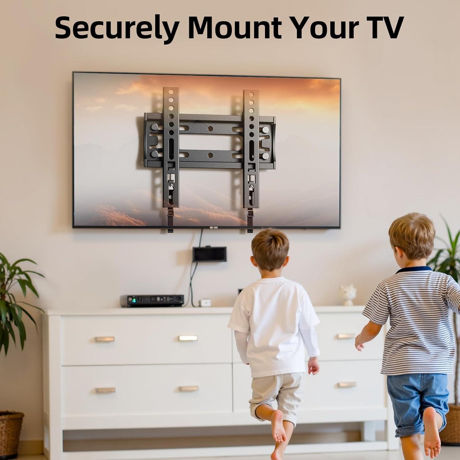 iworboard-24-32-40-42-inch-fixed-tv-monitor-wall-mount-for-14-43-inch-led-lcd-screen-low-profile-small-rv-tv-mount-easy-slim-flat-wall-bracket-max-vesa-200x200mm-66lbs-single-stud