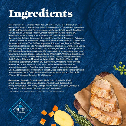 Blue Buffalo Wilderness with Chicken High Protein Grain Free Dry Dog Food for Adult Dogs, 34% Protein, Supports Immunity with Antioxidant-Rich Lifesource Bits, 4.5 Lbs.6