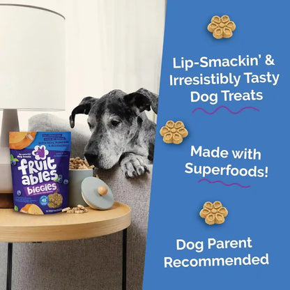 Fruitables Biggies Dog Biscuits, Healthy Treats for Dogs, Doggie Biscuits, Crunchy Pumpkin Treats, Made without Wheat, Corn and Soy, Made in the USA, Pumpkin and Blueberry Flavor, 16Oz3
