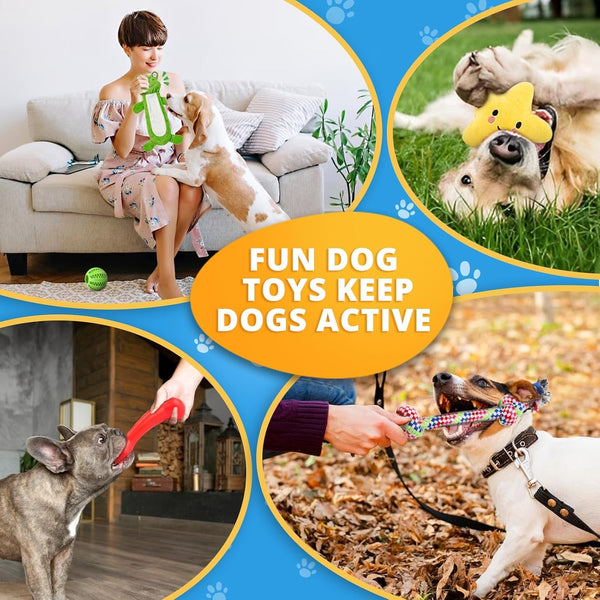 LOYEE 8 Pack Puppy Toys for Small Dogs, Luxury Dog Chew Toys with Squeaky Plush Toys, Rope Toys and Ball, Teething Toys for Puppy Supplies7