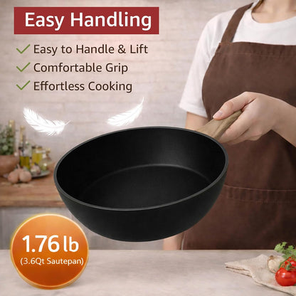 23-Piece Pots and Pans Set Non Stick,Titanium Ceramic Cookware Set Non Toxic,Long-Lasting,Pfas Free,Induction Compatible,Complete Kitchen Set with 3 Frying Pans for All Cooking Needs5
