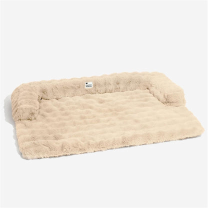 FUNNY FUZZY Pet Fluffy Fuzzy Couch Cover, Calming Washable Dog Bed Sofa Protector Pets Mat for Small Medium Dogs and Cats (Coffee,33.45 × 28.35 × 5.51 In)7