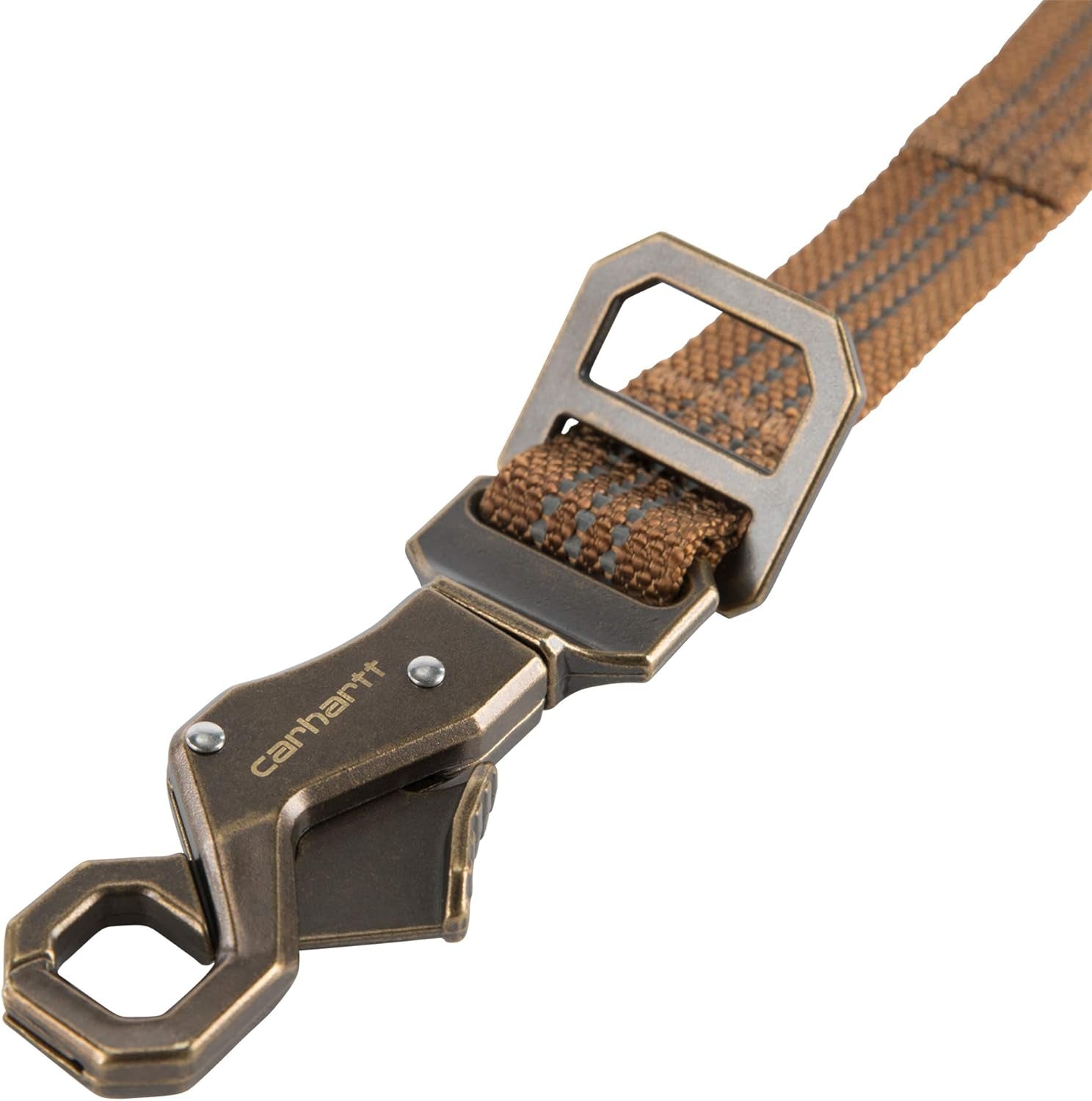 carhartt-pet-durable-nylon-webbing-shock-absorbing-leash-for-dogs-reflective-stitching-for-visibility-carhartt-brown-shock-absorbing-large