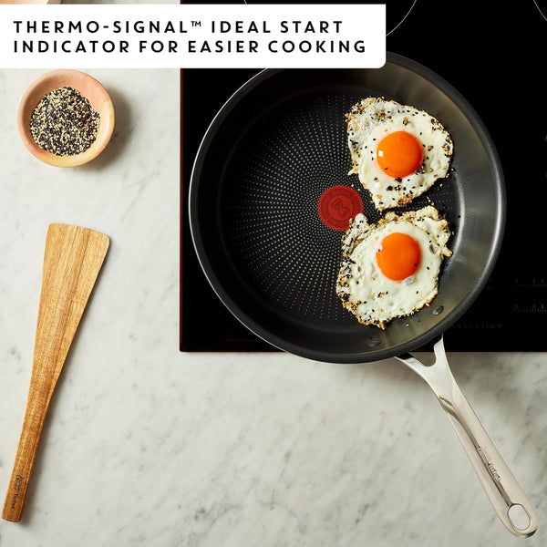 Tefal Jamie Oliver Cook'S Direct 5 Piece Non-Stick Pan Set, 20 and 28 Cm Frying Pans, 16&18&20 Cm Saucepan with Lid, Heat Indicator, Riveted Safe-Grip Handle, Induction Hob Compatible, E017S5554