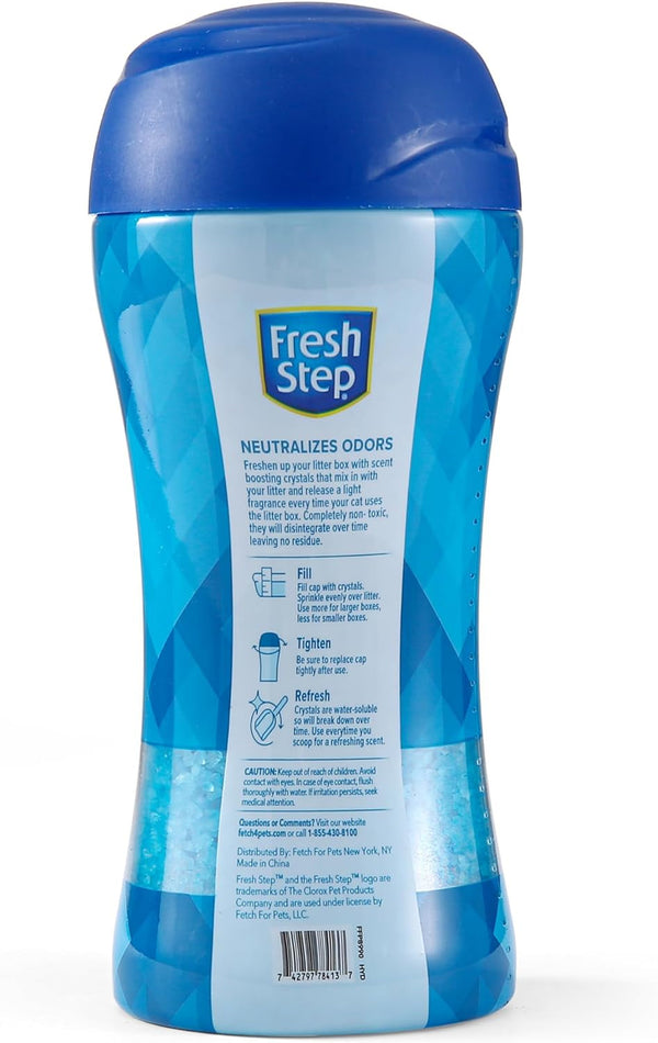 Fresh Step Cat Litter Crystals Deodorizer, Non Toxic Odor Neutralizing Crystals for Litter Boxes That Help Control Smells and Keep Home Areas Fresh, Fresh Scent, 15 Ounce2