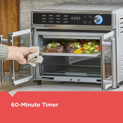 BLACK+DECKER 12-In-1 Crisp 'N Bake Air Fryer Toaster Oven | 12-In-1 Air Fryer Toaster Oven Fits a 12-Inch Pizza with Convection Cooking for Crispy, Fast Family Meals.8