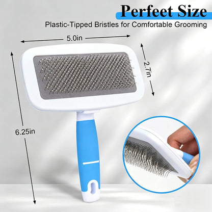 French Bulldog Brush with Rounded Tip | Skin Friendly,With Small Comb for Effectively Remove Tangles, Knots and Mats,Essential French Bulldog Accessory6