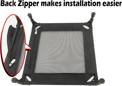 Pozico Elevated Pet Bed with Breathable Mesh for Small Cat and Dog, Raised Cooling Pet Cot for Puppy and Kitty, 18.9X18.9 Inch (Black Bed)5