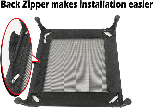 Pozico Elevated Pet Bed with Breathable Mesh for Small Cat and Dog, Raised Cooling Pet Cot for Puppy and Kitty, 18.9X18.9 Inch (Black Bed)5