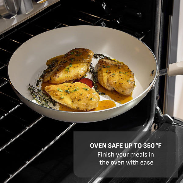 Signature Nonstick 12 Piece Cookware Set, Oven Safe up to 350°F, Dishwasher Safe, Pots and Pans Set, Includes Frying Pans, Saucepan, Stockpot, Cooking Utensils, Cream7