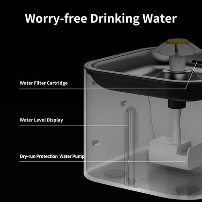 DOEL 2.4Ghz Wifi Automatic Cat Feeder and Water Fountain, 6L/24 Cups Timed Dry Food Dispenser for 2.5 Weeks, with APP Remote Control, Voice, for Small Medium Dog Puppy Kitten6