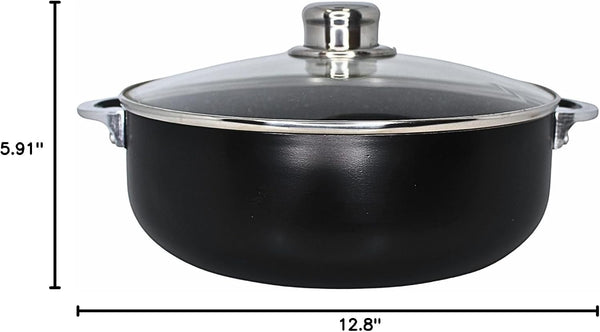 4.4 Qt Bistro Cera Aluminum Speckled Black Ceramic Caldero Oven Safe | Ideal for Rice, Stews, and Soups9