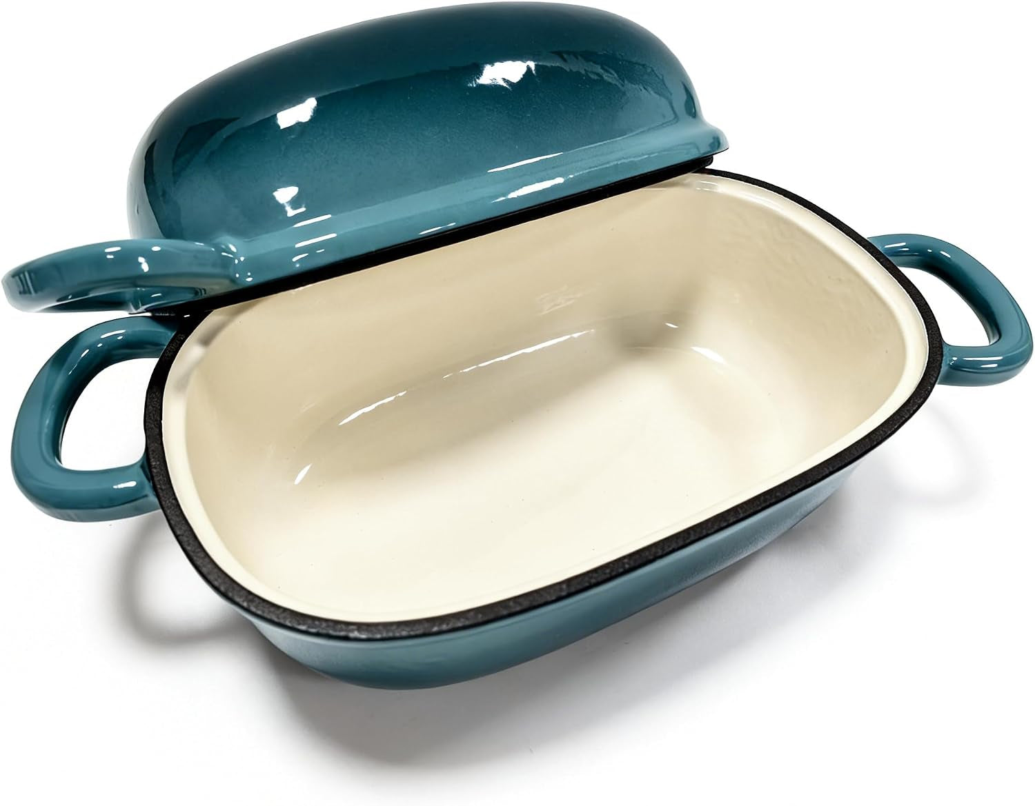 enamelled-cast-iron-bread-loaf-pot-non-stick-dutch-oven-for-sourdough-bread-baking-oven-safe-peacock-blue-3-quarts