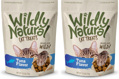 Wildly Natural Cat Treats, Low Calorie Cat Treats, No Grains, Healthy Snacks Made with Natural Ingredients, Kitten Essentials, High Protein Snack, Tuna Flavor, 2.5 Oz12