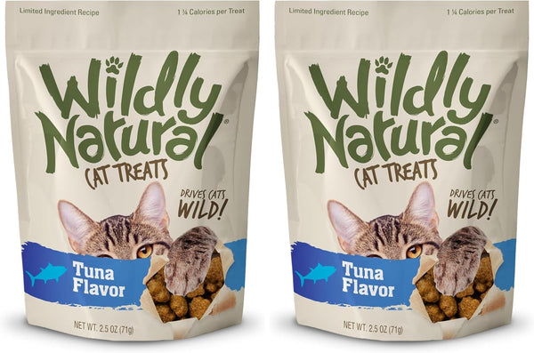 Wildly Natural Cat Treats, Low Calorie Cat Treats, No Grains, Healthy Snacks Made with Natural Ingredients, Kitten Essentials, High Protein Snack, Tuna Flavor, 2.5 Oz12