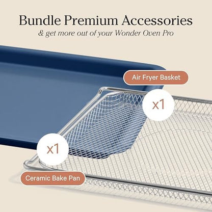 Our Place Wonder Oven & Essentials Kit, 3-Piece Oven, Pan & Air Fry Basket | 6-In-1 Air Fryer Toaster Oven, Steam Infusion, Convection Cooking, Extra Bake Pan and Air Fryer Basket, Pfas-Free, Nonstick4