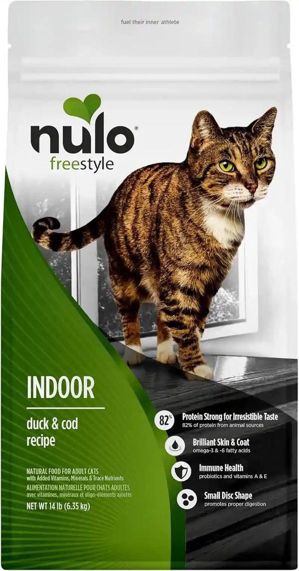Nulo Freestyle Dry Cat Food Indoor - Duck & Cod, High Protein Grain-Free Dry Cat Food, Natural Kibble with Probiotics and Omegas Fatty Acids, 4Lb Bag11