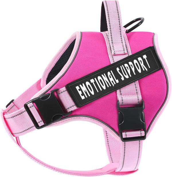 Voopet Service Dog Harness, Emotional Support Pet Vest Harness, Reflective Breathable & Adjustable No Pull ESA Harness for Small Medium Large Dogs (With 4 PCS Removeable Tags),Xx Small (Pack of 1)18