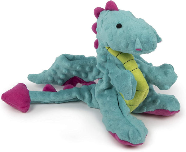 Godog Bubble Plush Dragons Squeaky Dog Toy, Chew Guard Technology - Coral, Large14