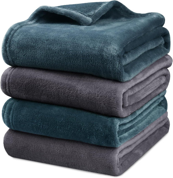 Onarway Dog Blanket Washable for Puppy: 4 Packs Dog Blankets 40”X28” | Fluffy Soft Small Throw for Cat Puppy Kitten Dogs - Fleece Pet Blankets for Bed Sofa Car and Indoor - Grey and Khaki9