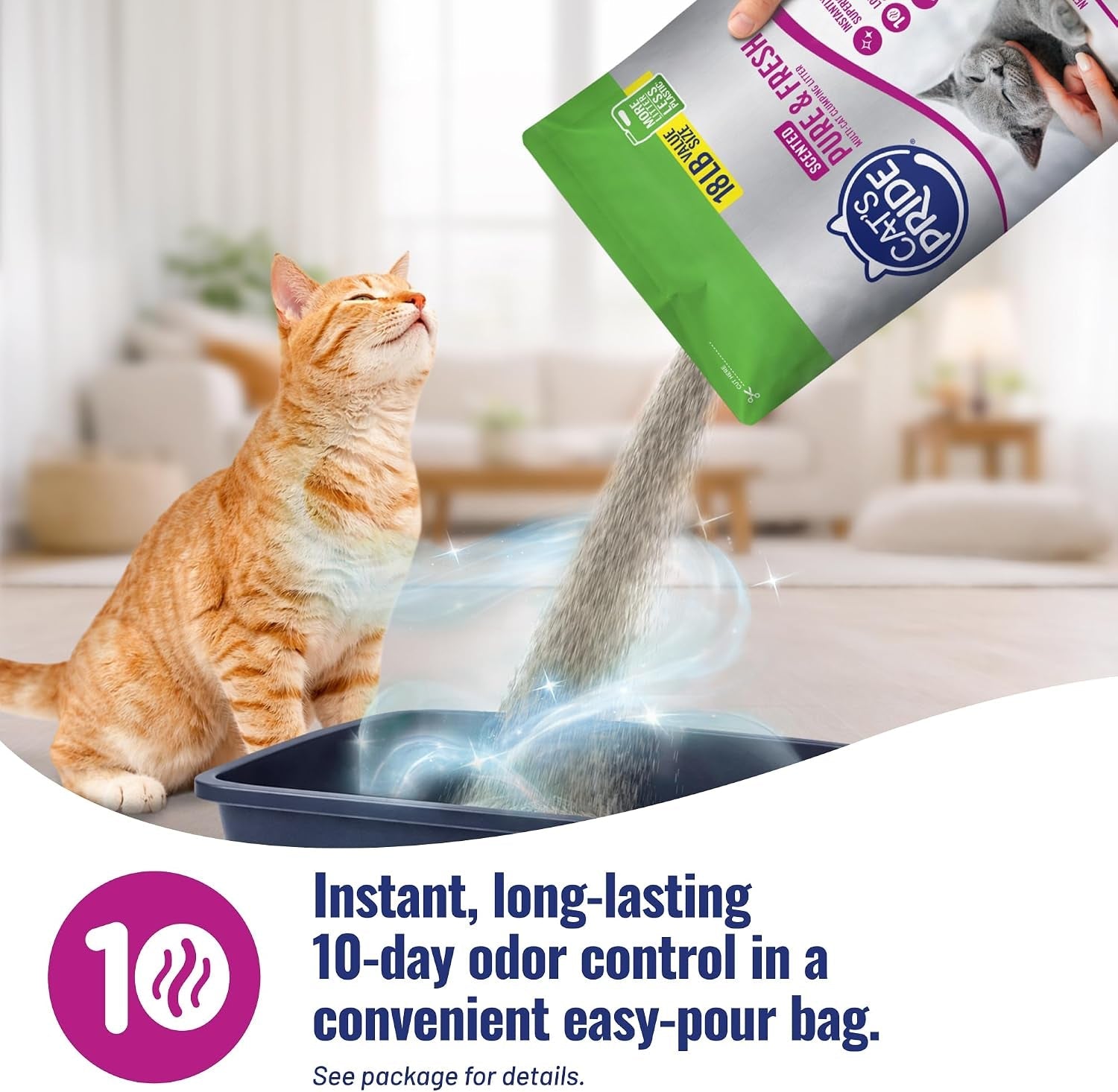 cats-pride-premium-lightweight-clumping-litter-pure-fresh-up-to-10-days-of-powerful-odor-control-multi-cat-scented-18-pounds
