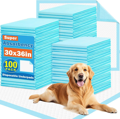 VISRIE 100 Pack Puppy Pads- 30"X36", Extra Large Pee Pads for Dogs | Super Absorbent & Leak-Proof Dog Training Pads, Quick-Dry XXL Piddle Pad and Potty Pads for Dogs, Puppies, Doggie1
