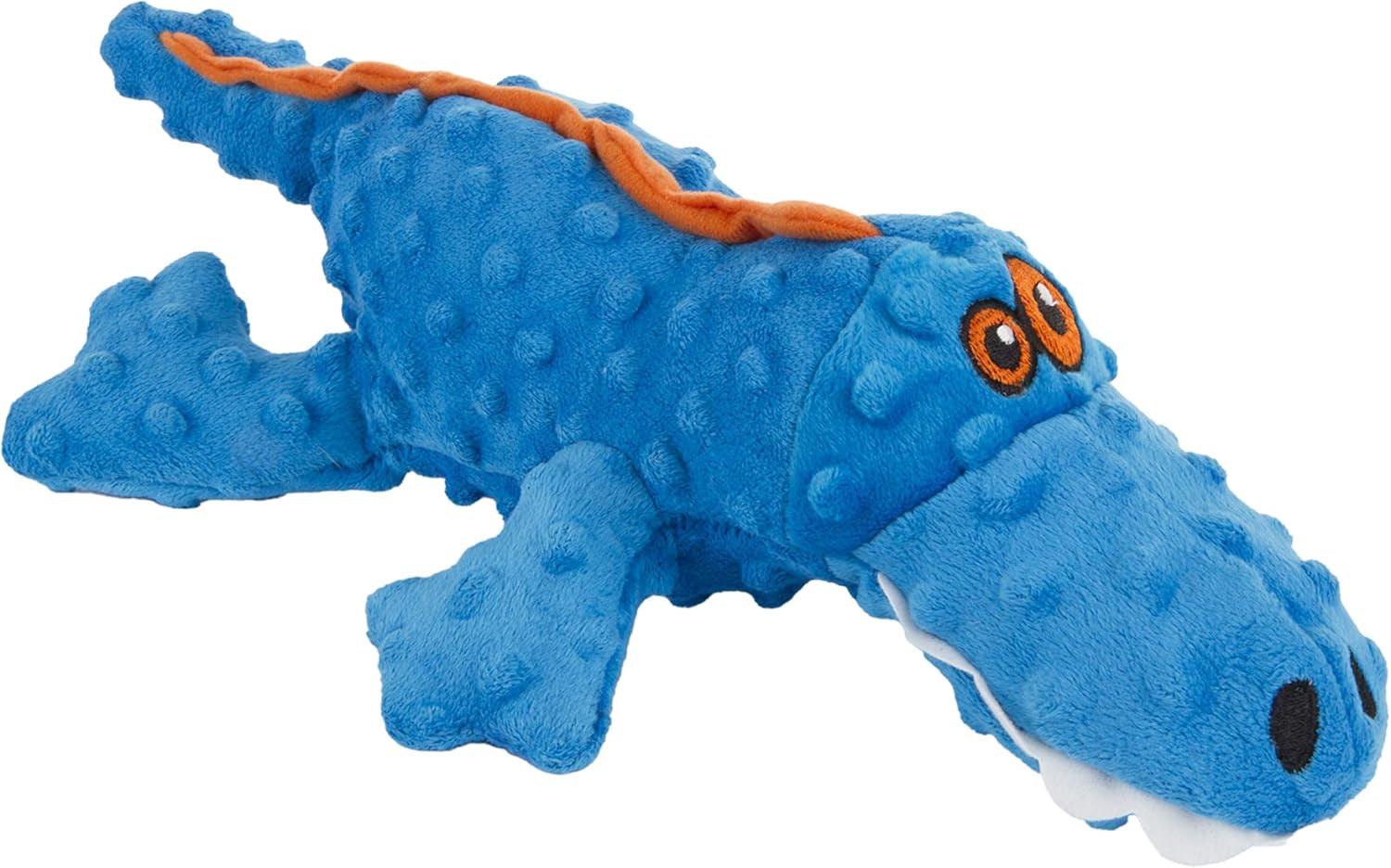 godog-gators-squeaky-plush-dog-toy-with-chew-guard-technology-durable-fabric-squeaker-for-active-play-blue-large