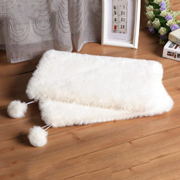 SHENGOCASE 2-Pack 10"X14" Rectangular Faux Rabbit Fur Cat Dog Bed Cushion Pad Mat, Cat Tree Tower Replacement Cushion Pad for Window Perch Carrier House Cage Crate Kennel Furniture1