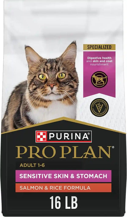 Purina Pro Plan Sensitive Skin and Stomach Adult Cat Food Salmon and Rice Formula - 7 Lb.13