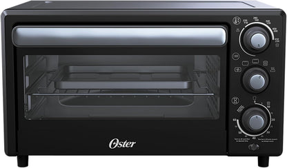 Oster® Compact Air Fryer Toaster Oven. Convection Countertop Pizza Oven, 4-Slice Toaster with 5 Cooking Functions – Air Fry, Bake, Toast, Broil, and Warm1