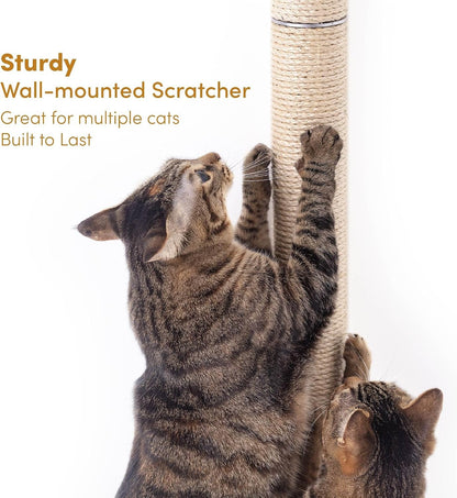 Xympo 34" Wall Mounted Cat Scratcher, Sisal Scratching Post3