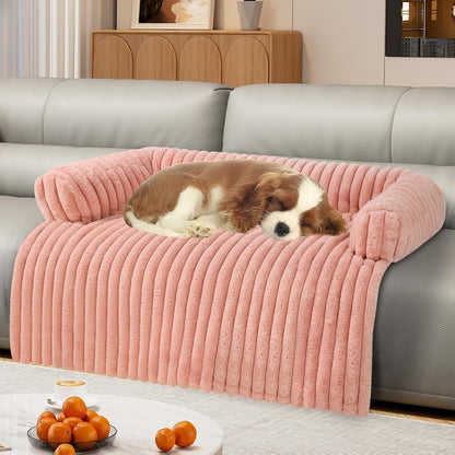 Wn'S Day Luxurious Dog Couch Bed, Washable Calming Dog Couch Cover, Removable Couch Protector for Dogs, Waterproof Sofa Bed, Pet Bed Mats for Couch, Pet Couch Covers for Sofa(Grey, L)9