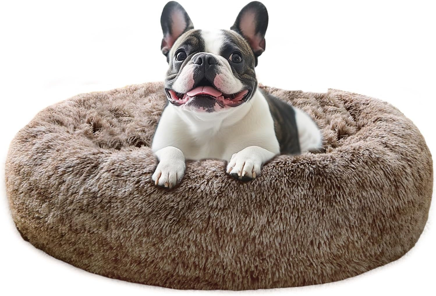 jollyvogue-small-dog-bed-calming-dog-beds-for-small-dogs-indoor-cats-20-inches-donut-washable-cat-bed-for-kittens-puppies-round-fluffy-plush-faux-fur-pet-bedssmoke-grey