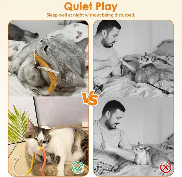 Tocirelo Cat Chew Rope Toy - 6Pack Cotton Cat Chew Toy for Teeth Cleaning, Interactive Kitten Teething Toys to Redirect Chewing from Cord, Cat Nip String Dental Toys for Bored Indoor Cats, 19.7Inch5