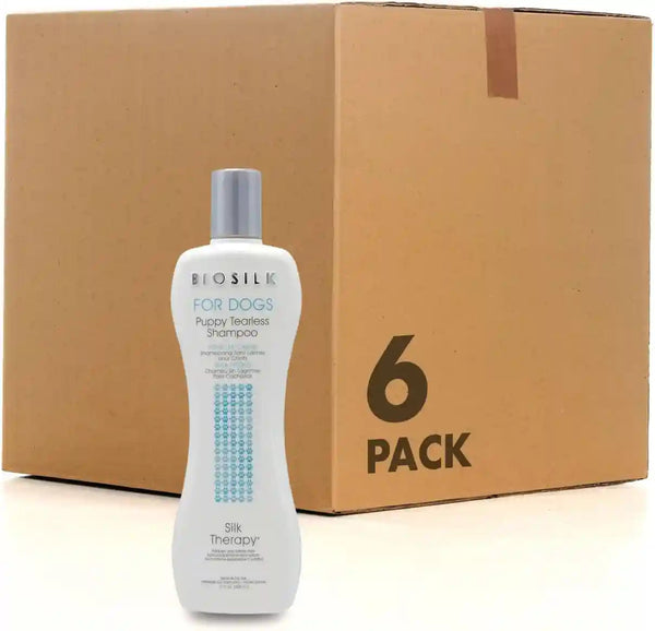 Biosilk for Dogs Puppy Tearless Shampoo, Gentle Dog Wash with Silk Proteins, Paraben and Sulfate Free Formula Helps Clean and Condition Coats for Puppies and Dogs, 12 Fl Oz6