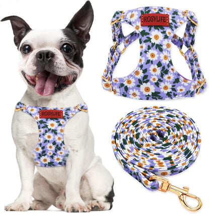 No Pull Dog Harness & Leash Set, Adjustable Xx-Small, Pink Daisy, Fashionable, Cute, Stylish, Escape Proof, Includes Leash8