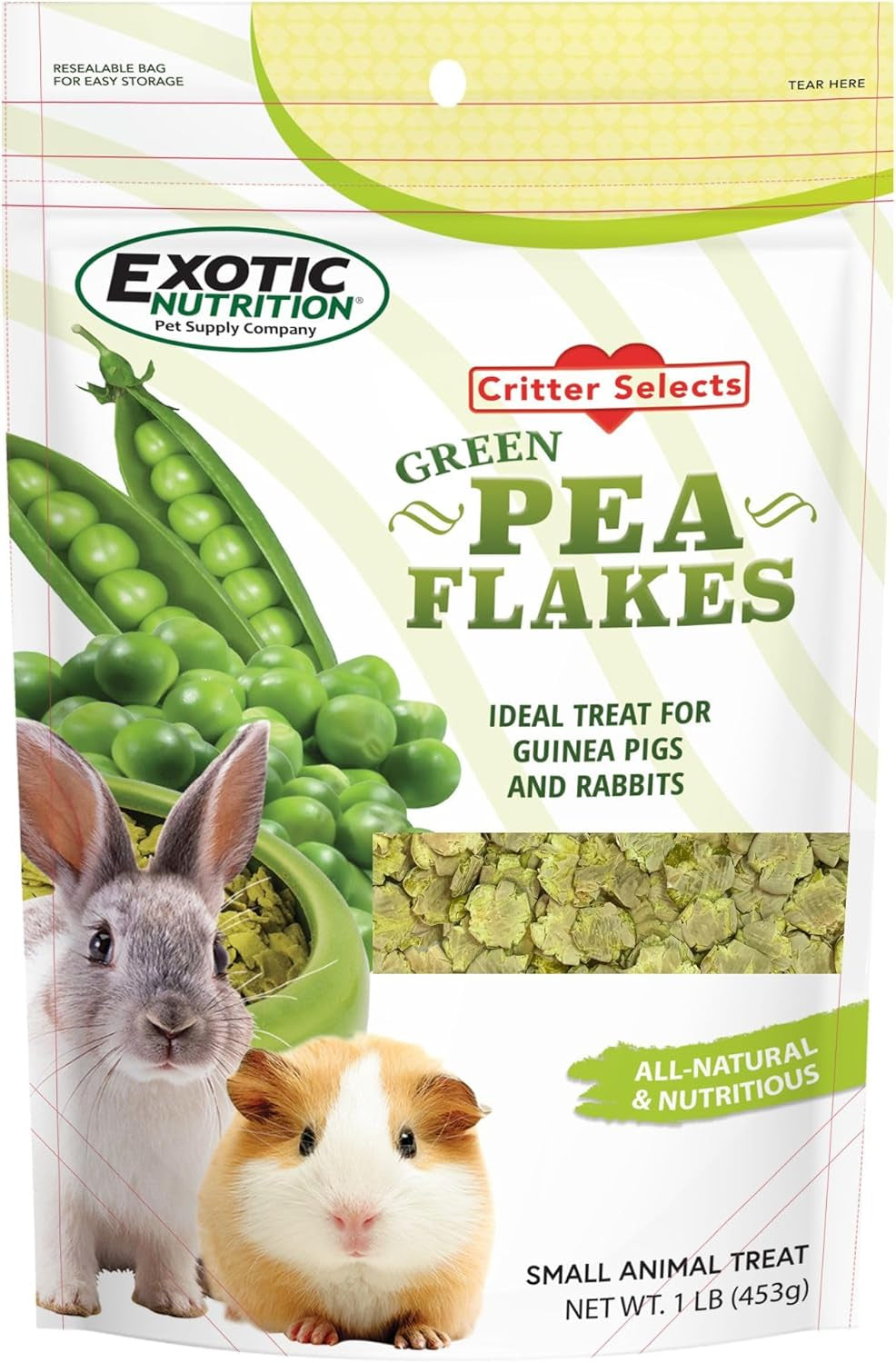 exotic-nutrition-green-pea-flakes-3oz-healthy-unique-treat-rat-degu-prairie-dog-chinchilla-hedgehog-parrot-guinea-pig-rabbit-hamster