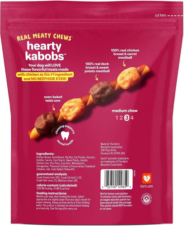 Oinkies Hearty Kabobs Rawhide‑Free Dog Treats, 18 Count6